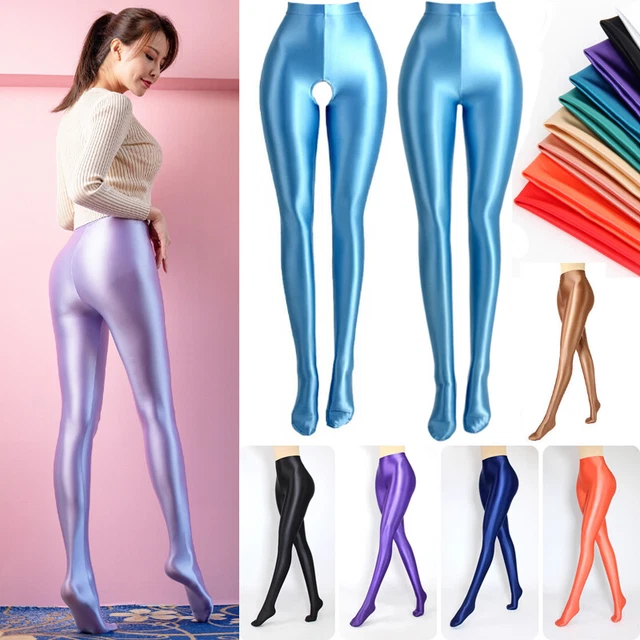 MJINM High Gloss Shiny Leggings For Women & Men – Opaque Oil Skin Jeggings – Nylon Spandex Stretch