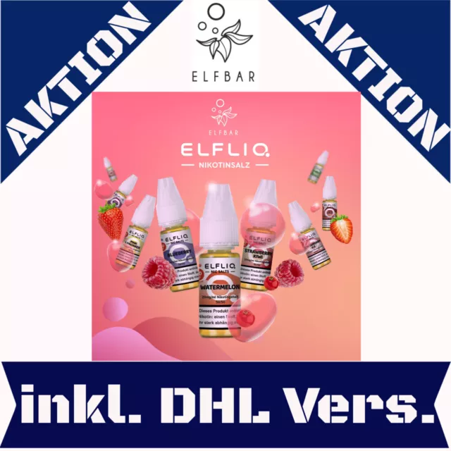 Elfbar Liquid 10ml Elfliq by Elfbar e Liquid mit 10mg 20mg Nikotin Nic Salt  WOW