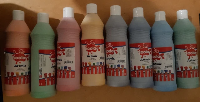 Póster de temple mixto listo para niños escuela arte y pintura artesanal 600 ml