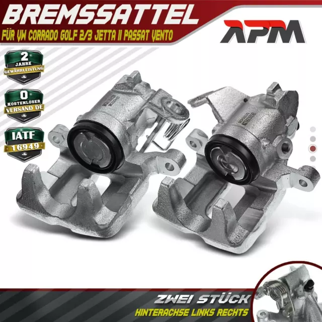 2x Bremssattel Bremszange Hinten L+R für VW Golf 3 Vento 1H Passat Seat Ibiza 6K