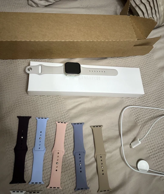 Apple iWatch Series 8 41mm  GPS Starlight Case and strap WARRANTY