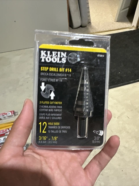 Klein Tools Step Drill Bit 14 Single-Fluted - 092644591143