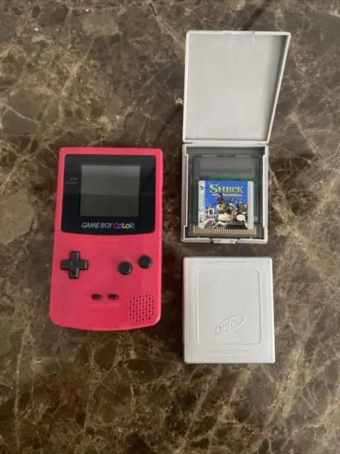Nintendo Game Boy Color Handheld Console Berry W/ 1 Game and 2 Game cases