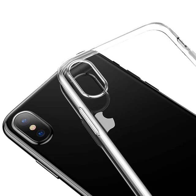 For iPhone X Case Silicone Clear Soft Gel TPU Slim Ultra Thin Back Phone Cover
