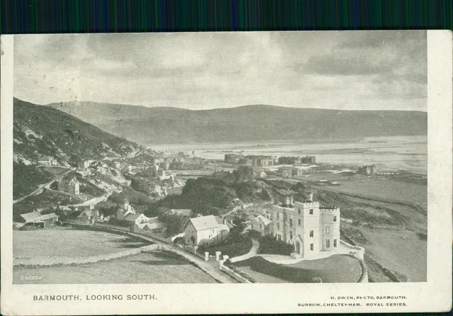 Barmouth Looking South H Owen Local Publisher 1904 Postmark