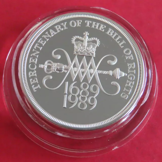 1989 Tercentenary Of The Bill Of Rights Piedfort £2 Silver Proof