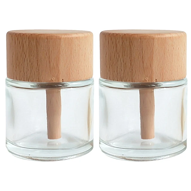 2 pz Bottiglia Aromaterapia Vetro Profumo Bottiglia Vuoto Diffusore Bottiglia Rotonda
