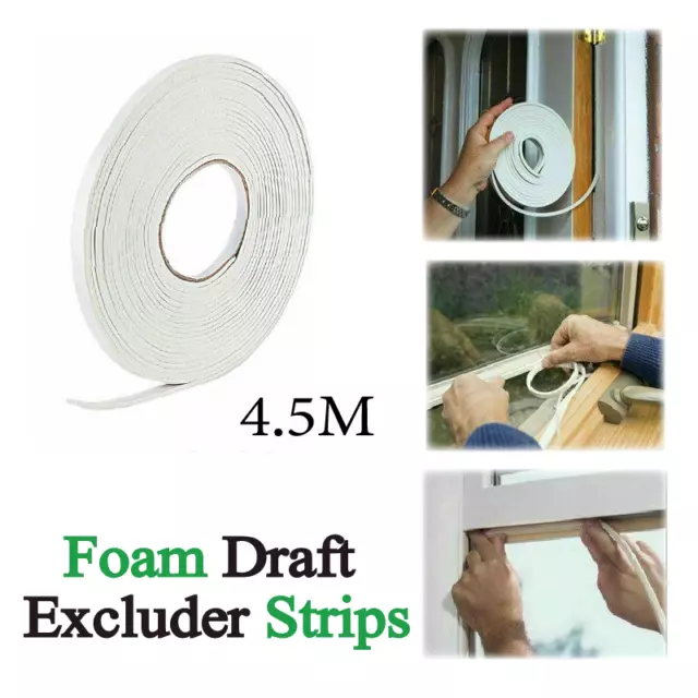 Rubber Seal Weather Strip Foam Tape Door Window Draught Excluder Self Adhesive