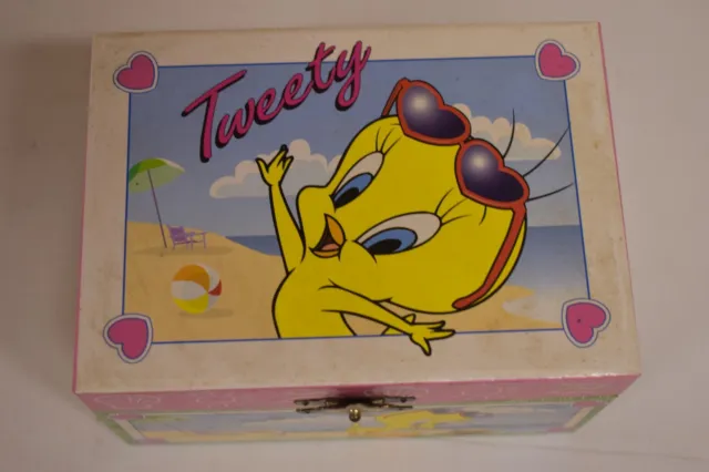 VTG WB Looney Tunes Tweety Bird Jewelry Music Box Vintage 1998 Parts