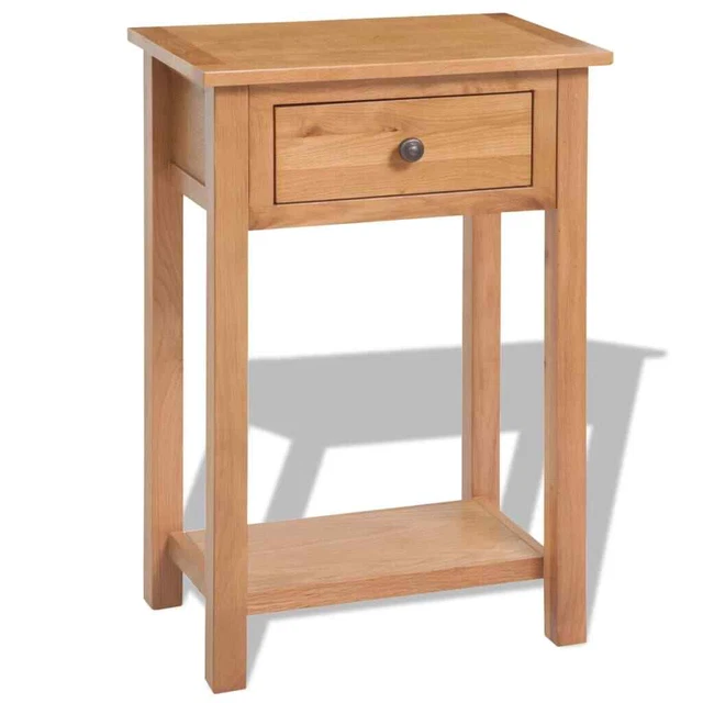 Mesa consola de madera de roble maciza 50x32x75 cm vidaXL
