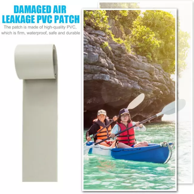 NEW 50x1000mm Inflatable Boat Repair Patch Damaged Leaking Kits (White)