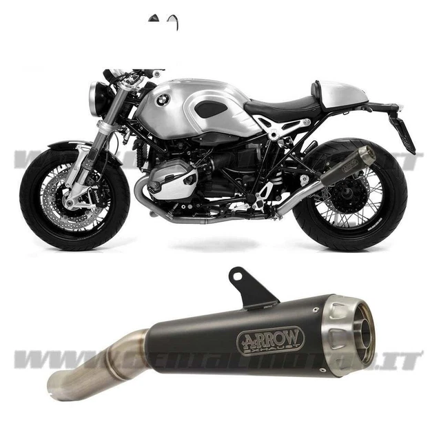 Exhaust + Link Pipe Arrow Pro Nichrom Black Bmw R Nine T 2014 > 2016