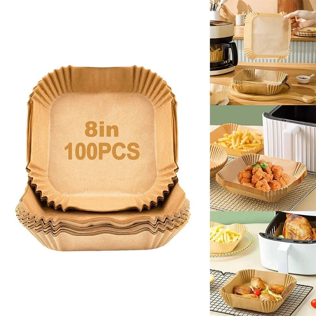 100pcs Friggitrice Ad Aria Monouso Carta Liner Antiaderente Pan Per Carta Da Forno