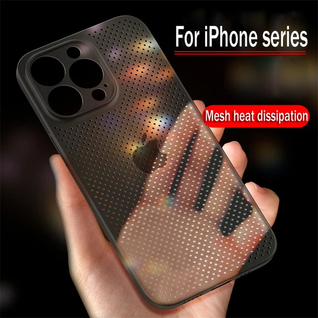 Ultra-thin Case For iPhone 14 13 12 Pro Max Matte The Cooling Mesh Hard Cover