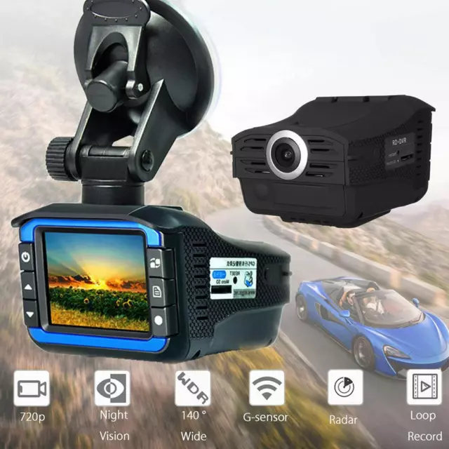 2IN1 Anti Radar Police Speed Car Recorder 360 Dash Camera Night' S6A3