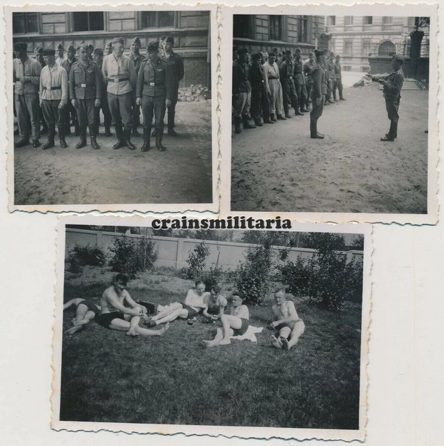 3x Orig. Foto Flak Soldaten in POSEN Poznan Polen 1941