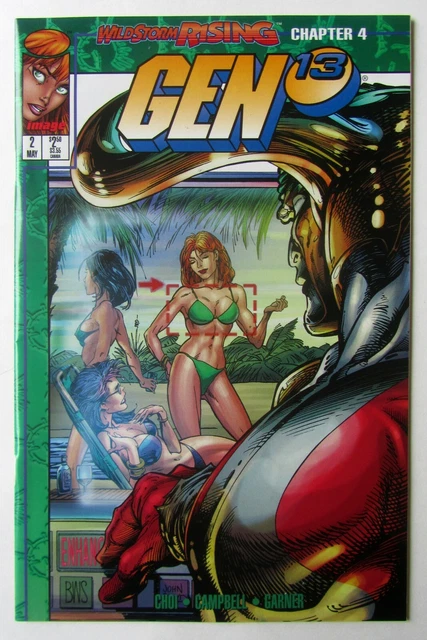 GEN13 #2 (1995 2nd series) Image Comics flip book Choi Campbell Garner w/card NM