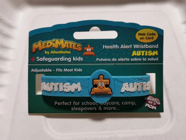 ALLERMATES Allergy Alert Wristband " AUTISM  " Medical Bracelet