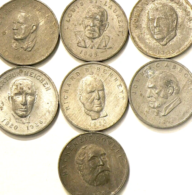 Canada Prime Minister Tokens House of Communs  Lot of 7 #4270