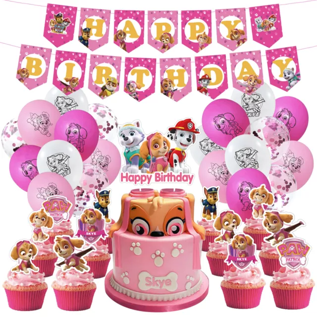 Paw Patrol Party Set Party Supplies Kids Girls Birthday Decoration