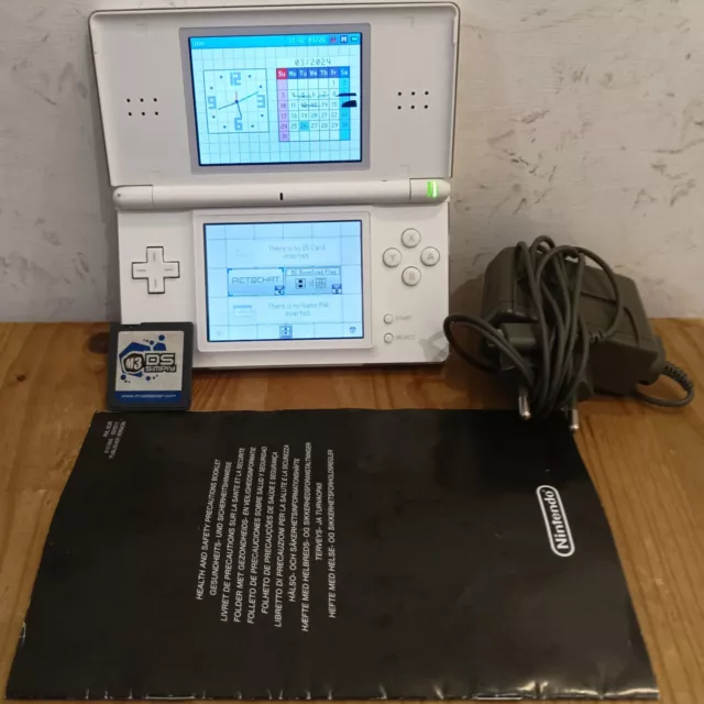 Nintendo DS Lite Bianca + Caricatore + Giochi + Manuale No Pennino LEGGI DESC.