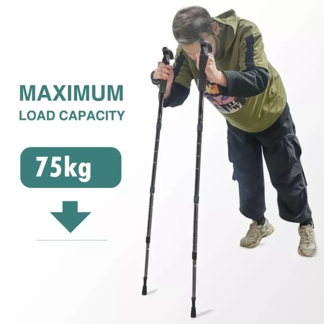 Non-slip Walking Stick Folding Foldable Crutches  Outdoor Exploration