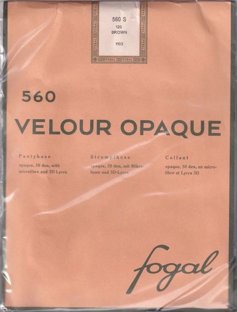 Collant FOGAL Velours Opaque Marron 50 Deniers Taille S - Neuf Avec étiquettes