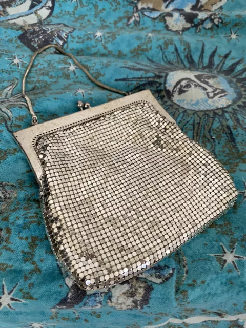 Oroton Glow Mesh silver Handbag vintage Chain handle Handbag