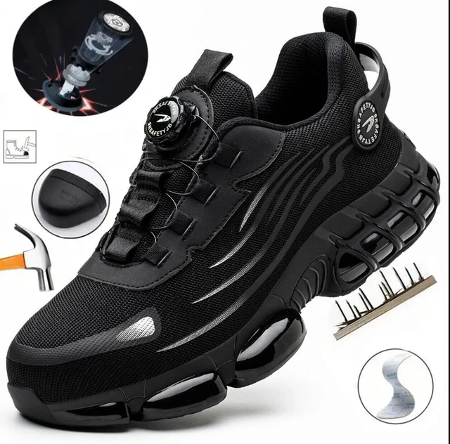 SAFETY SHOES MEN Women Work Trainer Composite Plastic Toe Cap Shoes