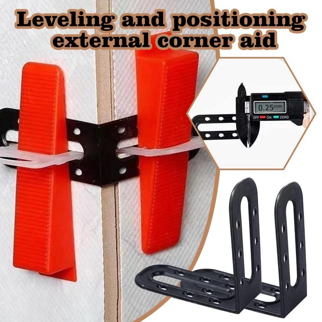 Brick Veneer Leveling Spacer – 100-Pack, 3/8 Inch (10mm) T-Shape Tile Leveling Clips, For Concrete Slab, Brick, Paver & Floor Tile Installation (Blue)