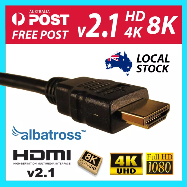 Albatross v2.1 HDMI Cable 1m,1.5m,2m 8K 4K UHD Full HD 3D ARC Ethernet HDR