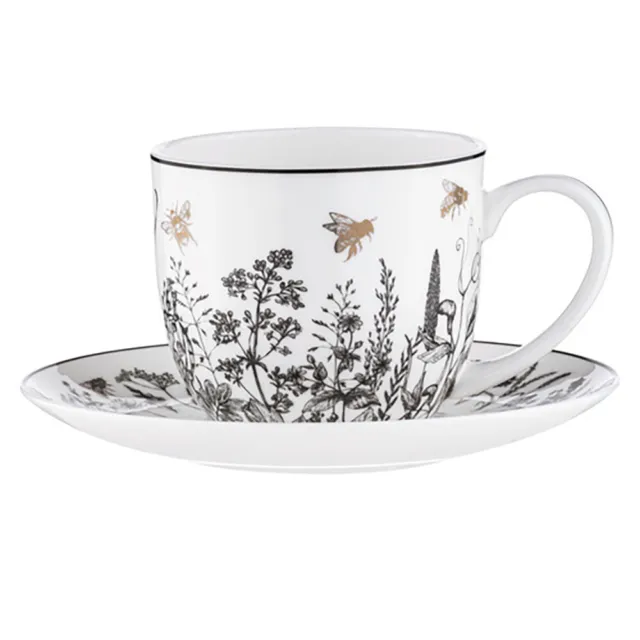 Ashdene Queen Bee Tea/Coffee Latte Drink Mug Cup & Saucer Set Fine Bone China