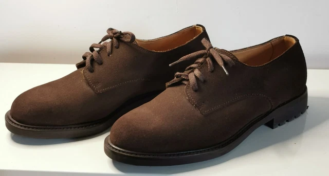 Scarpe vintage Giorgio Armani marroni in pelle scamosciata stringate taglia UK 3,5 EUR 36,5