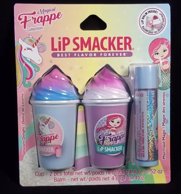 Lip Smacker Magical Frappe 3 pack lip balm Unicorn Delight Mermaid Magic flavors