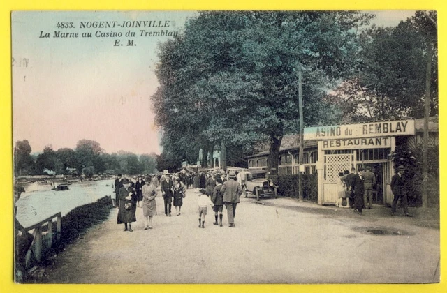 cpa 94 - NOGENT JOINVILLE Bord de Marne CASINO du TREMBLAY Entrée du RESTAURANT