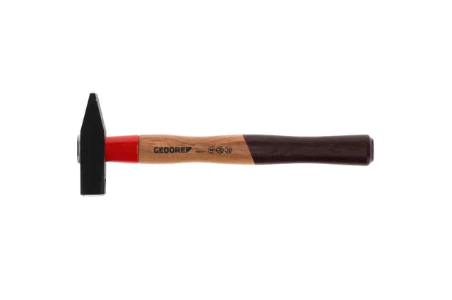 GEDORE Bleu Marteau Ordinaire Bande Rouge - Plus Avec Tige en Hickory, 400 G