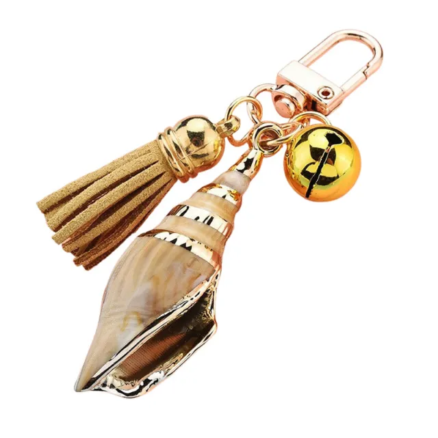 Femmes Bohemia Style Conch Keyrings with Pearl Shell Pild Pendant petit cadeau