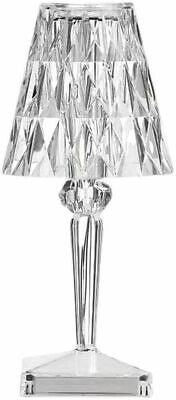 Lampada da tavolo diamantata ricaricabile USB effetto cristallo luce decorativa