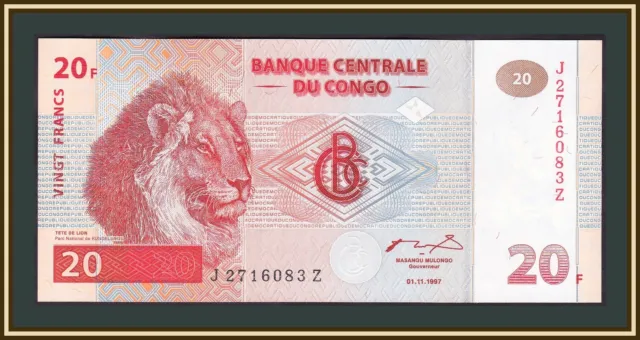 Congo Democratic Republic 20 francs 1997 P-88 (88Аa) UNC