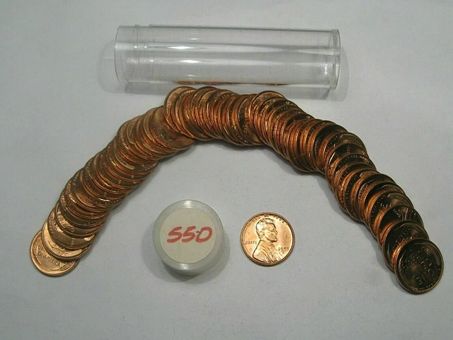 wheat penny ROLL 1955-D RED BU 1955D LINCOLN CENT ROLL GEM RED UNC