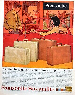 1960s Samsonite Luggage Bob Peak Art Original VTG Print Ad New Orleans