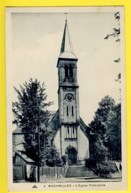 Alsace BISCHWILLER (Bas Rhin) L'EGLISE PROTESTANTE à G. VERNIER Pasteur à ELBEUF