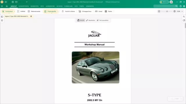 Jaguar S-Type Werkstatt Handbuch, DEUTSCH!!! als Download