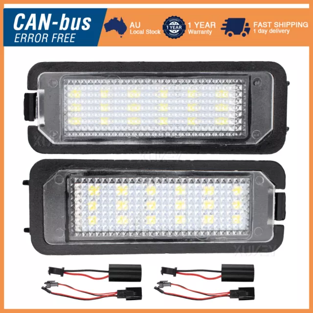 2x LED Number Plate Rear License Lamps ForVW Golf 4 5 6 7 Beetle Polo Eos Leon