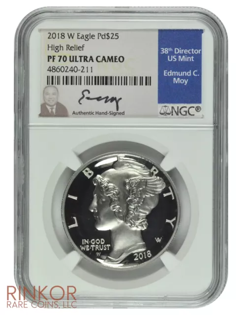 2018-W Palladium Eagle 1oz High Relief Pd$25 NGC PF 70