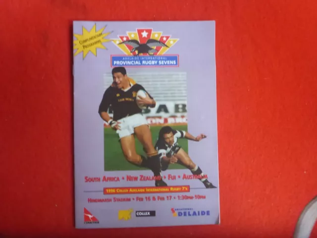 1996 Adelaide Int Provincial Rugby Sevens  Official Programme 30 Pages