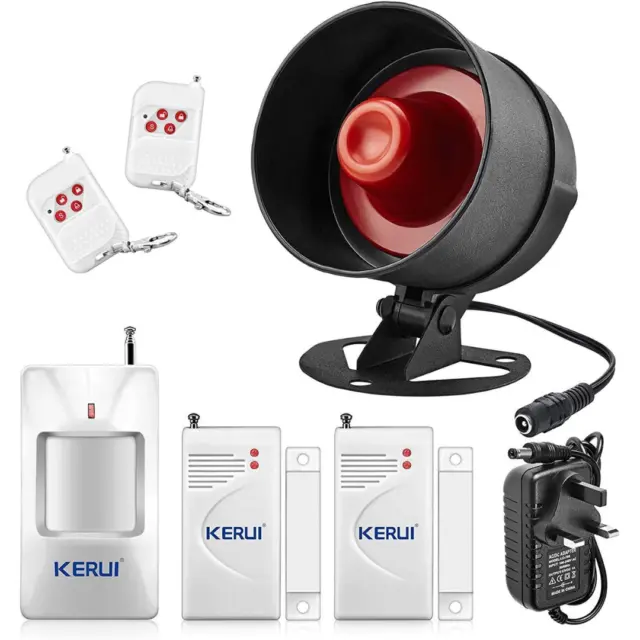 KERUI Wireless Security Burglar Door Alarm System Kit for Garage Shed House