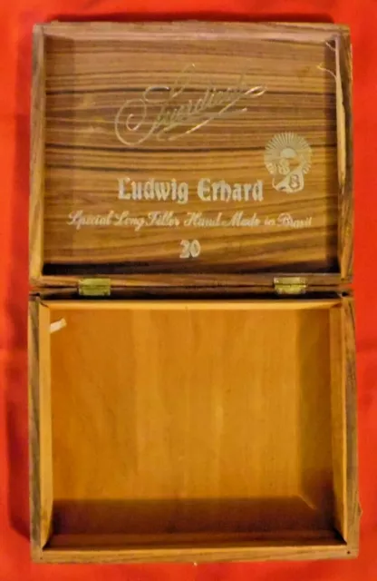 Alte Dose , Holzschachtel , Zigarrenkiste , Suerdieck Ludwig Erhard ,20 Zigarren