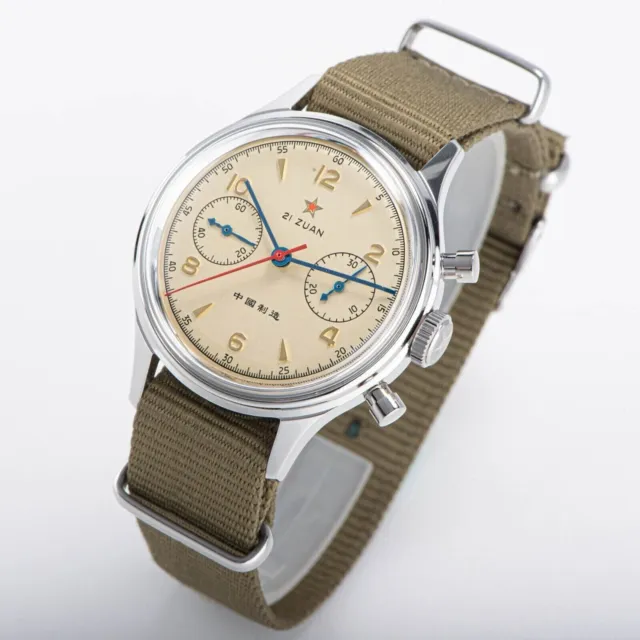 Seagull 1963 ST1901 Venus 38mm Chronograph Sapphire, Display Back, 2 Straps