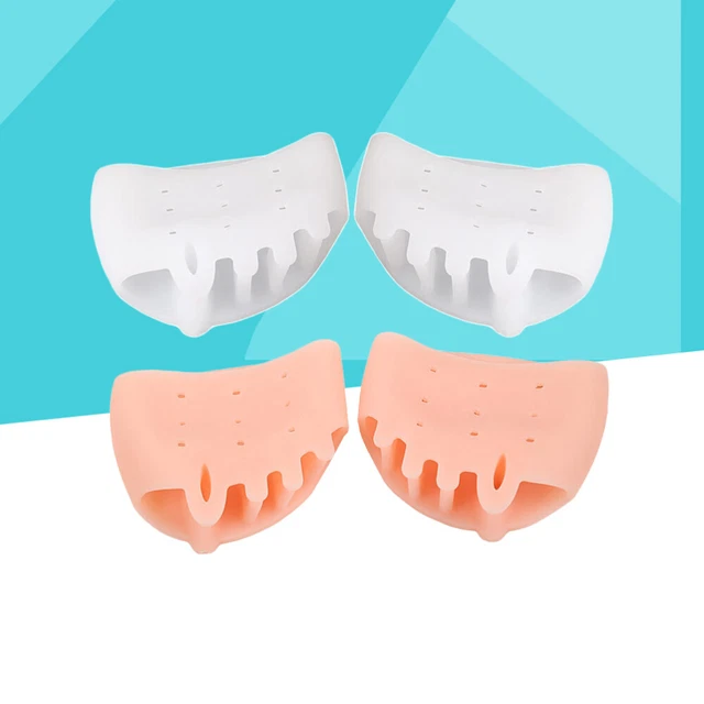 2 paia separatori dita in silicone alluce valgo correzioni dita dei piedi separati
